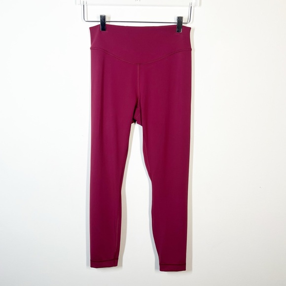 Lululemon Women’s Size 8 Cranberry Red Align High Rise Pant Leggings 25” Inseam - Picture 1 of 7